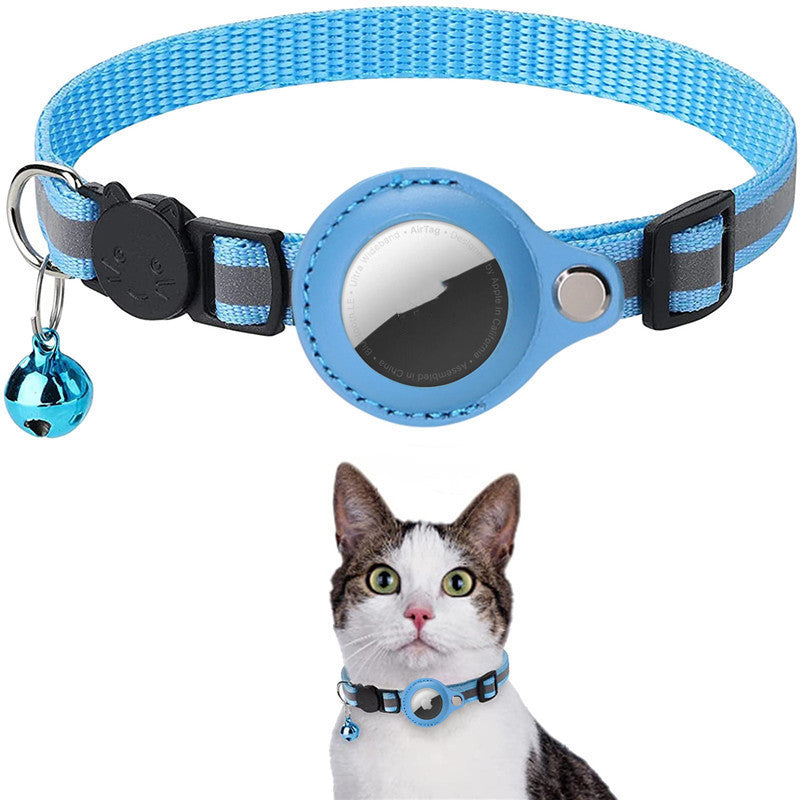 Reflective Airtag Pet Collar - Adjustable Dog & Cat Safety Collar