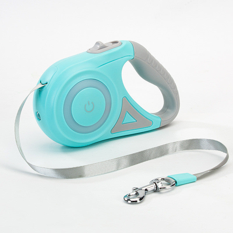 Retractabale Dog Leash with LED Light- Strong & Tangle-Free Pet Walking Rope for Small & Medium Dogs