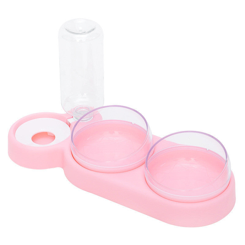 Elevated Cat & Dog Bowl with Water Fountain - 2-in-1 Feeder Stand