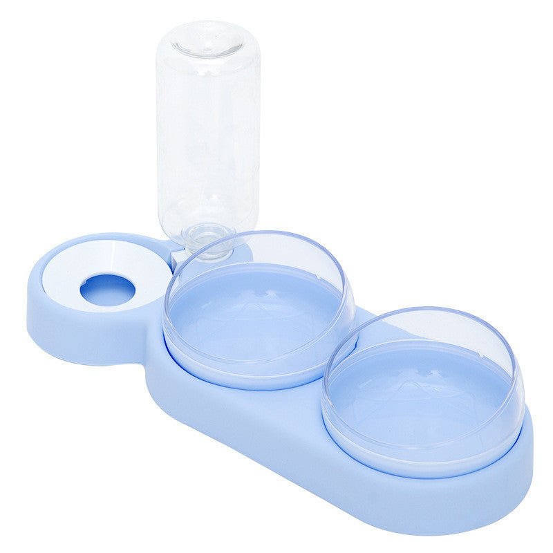Elevated Cat & Dog Bowl with Water Fountain - 2-in-1 Feeder Stand
