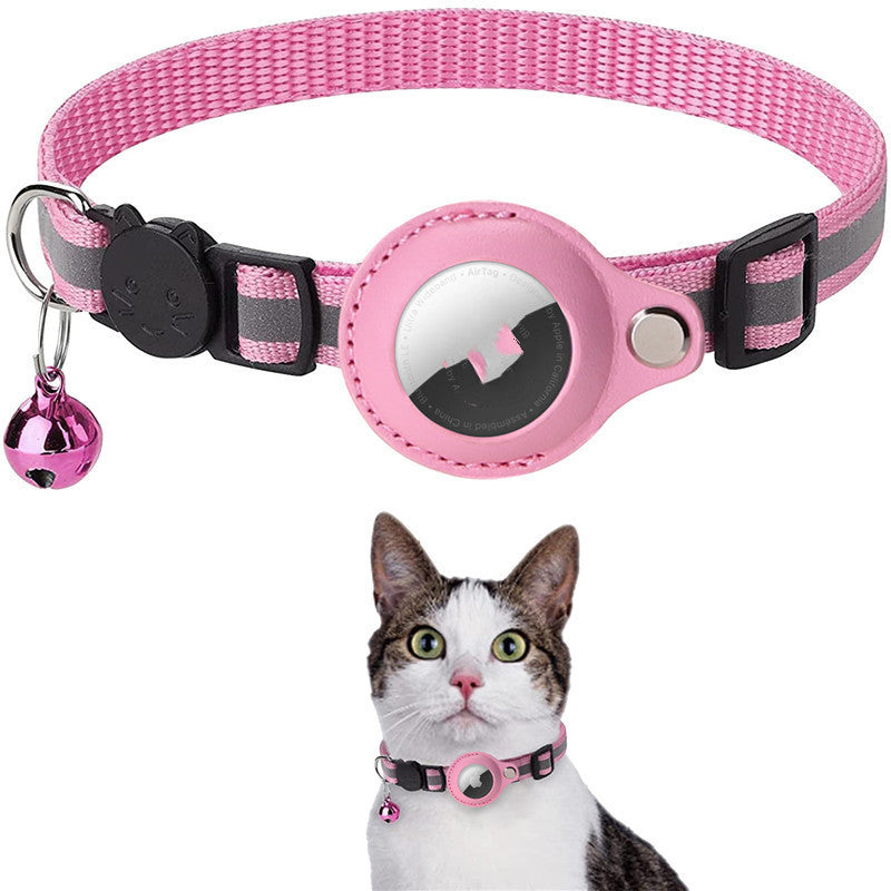 Reflective Airtag Pet Collar - Adjustable Dog & Cat Safety Collar
