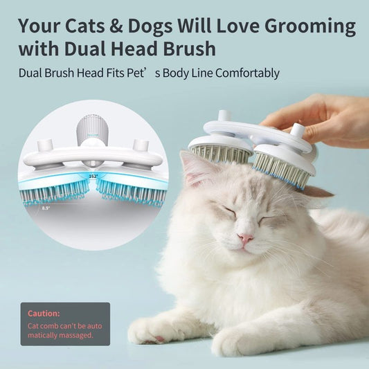 Self-Cleaning Pet Brush for Cats & Dogs - Easy Hair Removal Slicker Comb