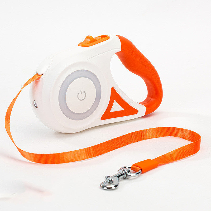 Retractabale Dog Leash with LED Light- Strong & Tangle-Free Pet Walking Rope for Small & Medium Dogs