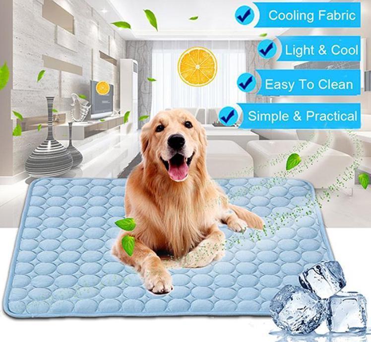 Cooling Pet Bed Mat - Ice Silk Summer Pad for Dogs & Cats
