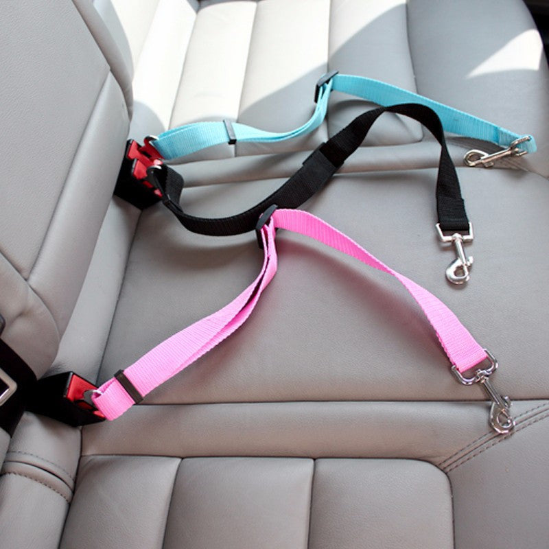 Retractable Dog Car Safety Belt - Adjustable Pet Seatbelt Buckle