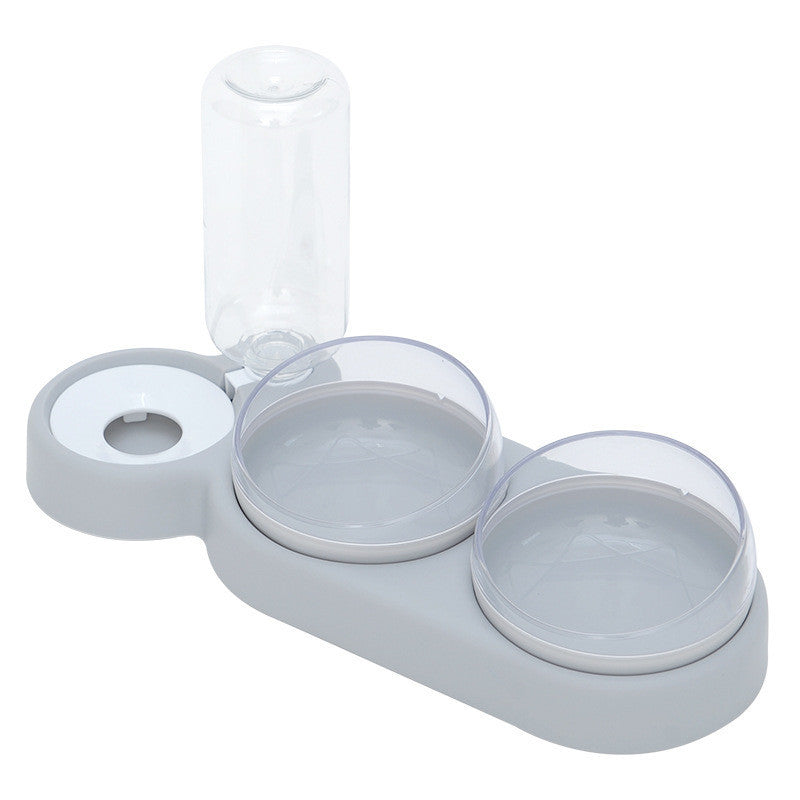 Elevated Cat & Dog Bowl with Water Fountain - 2-in-1 Feeder Stand