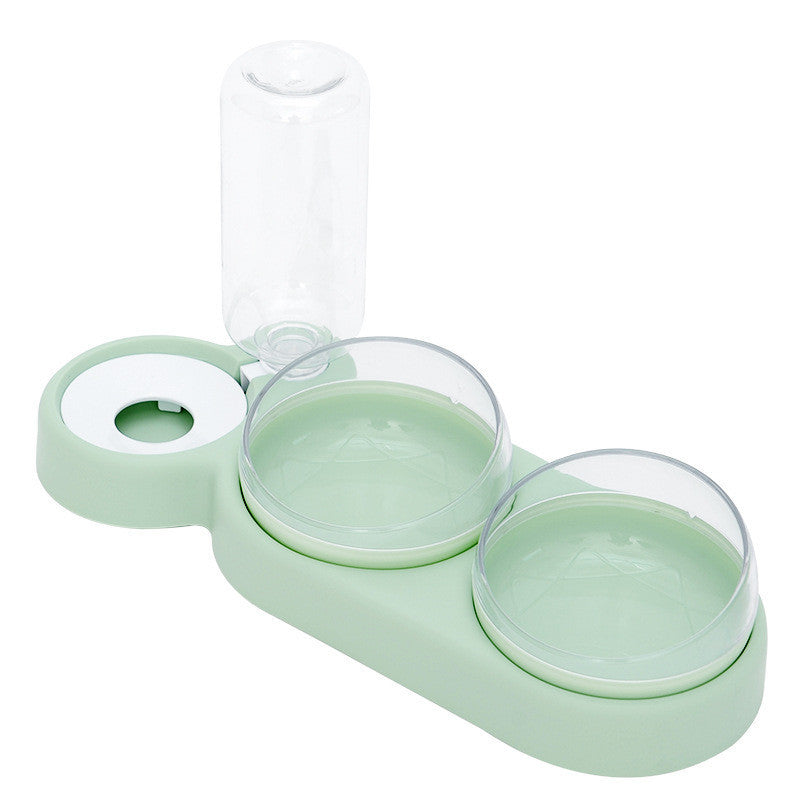 Elevated Cat & Dog Bowl with Water Fountain - 2-in-1 Feeder Stand