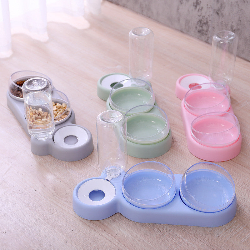 Elevated Cat & Dog Bowl with Water Fountain - 2-in-1 Feeder Stand