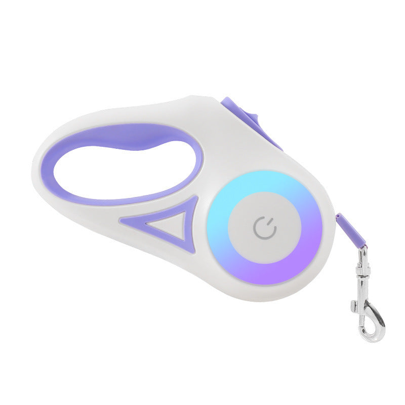 Retractabale Dog Leash with LED Light- Strong & Tangle-Free Pet Walking Rope for Small & Medium Dogs