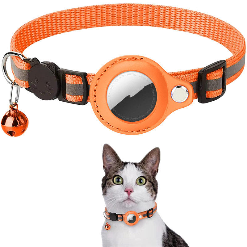 Reflective Airtag Pet Collar - Adjustable Dog & Cat Safety Collar