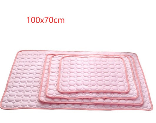 Cooling Pet Bed Mat - Ice Silk Summer Pad for Dogs & Cats