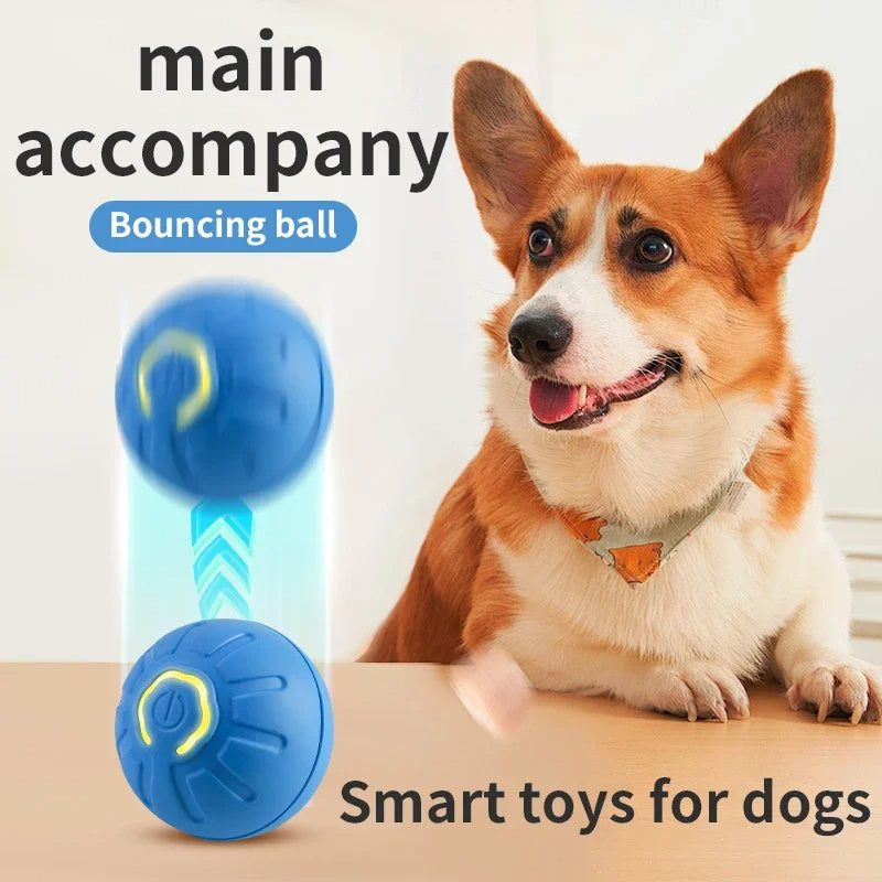 Smart Interactive Dog Toy Ball USB Rechargeable Automatic Bouncing Pet Toy