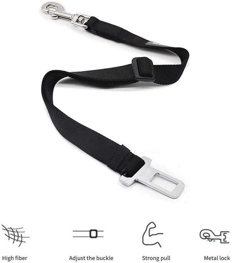 Retractable Dog Car Safety Belt - Adjustable Pet Seatbelt Buckle