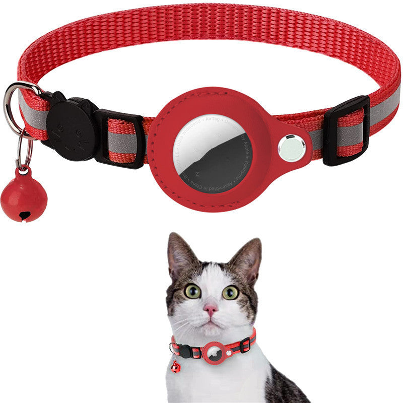 Reflective Airtag Pet Collar - Adjustable Dog & Cat Safety Collar