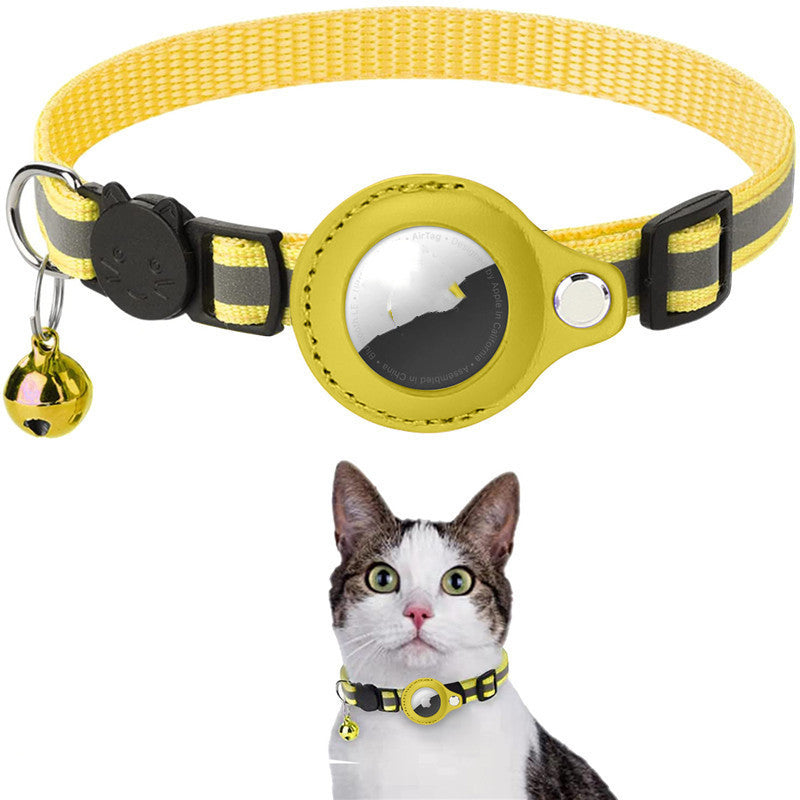 Reflective Airtag Pet Collar - Adjustable Dog & Cat Safety Collar