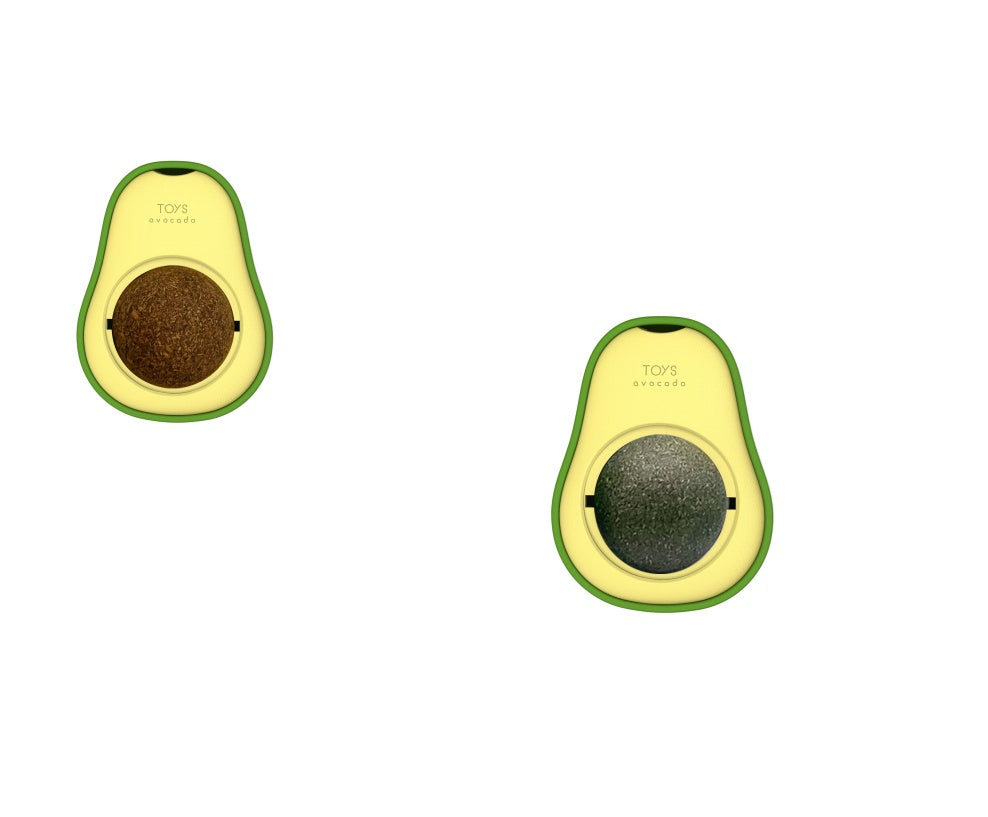 Avocado Catnip Toy 360 Rotating Interactive Funny Cat Mint Pet Toy