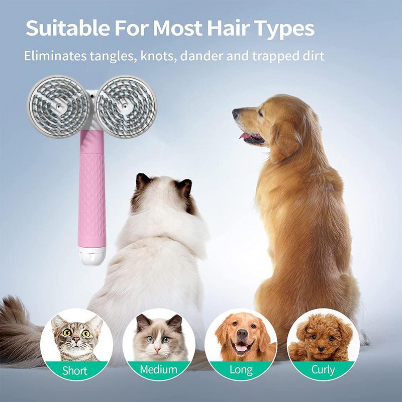 Self-Cleaning Pet Brush for Cats & Dogs - Easy Hair Removal Slicker Comb