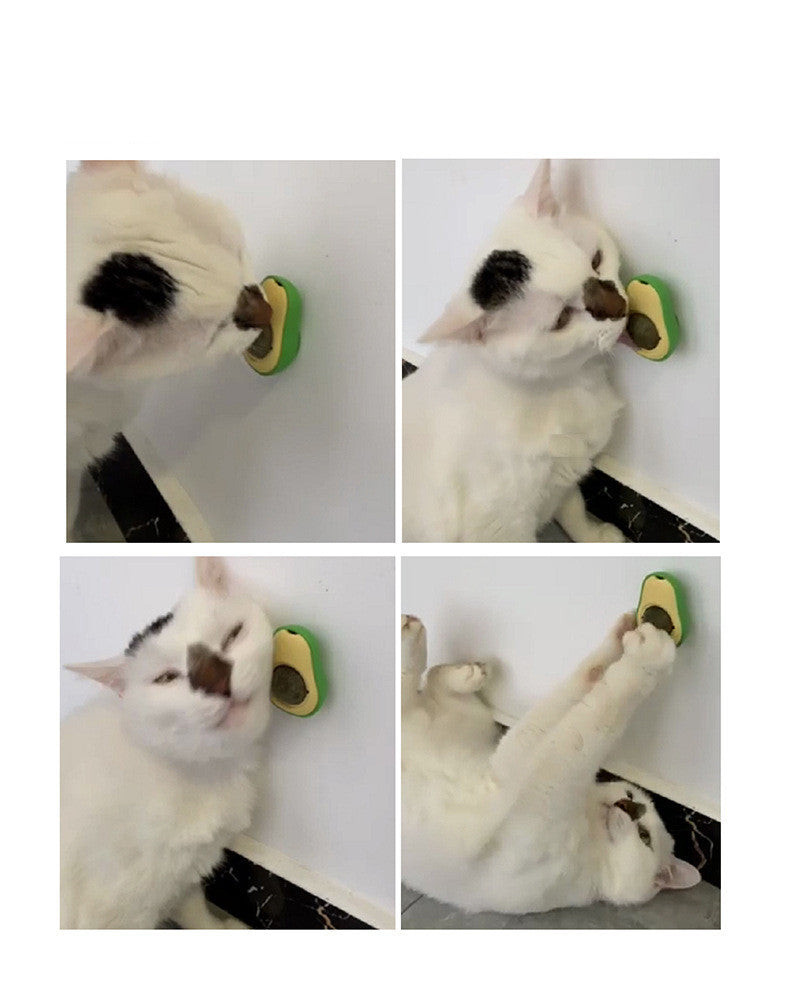Avocado Catnip Toy 360 Rotating Interactive Funny Cat Mint Pet Toy