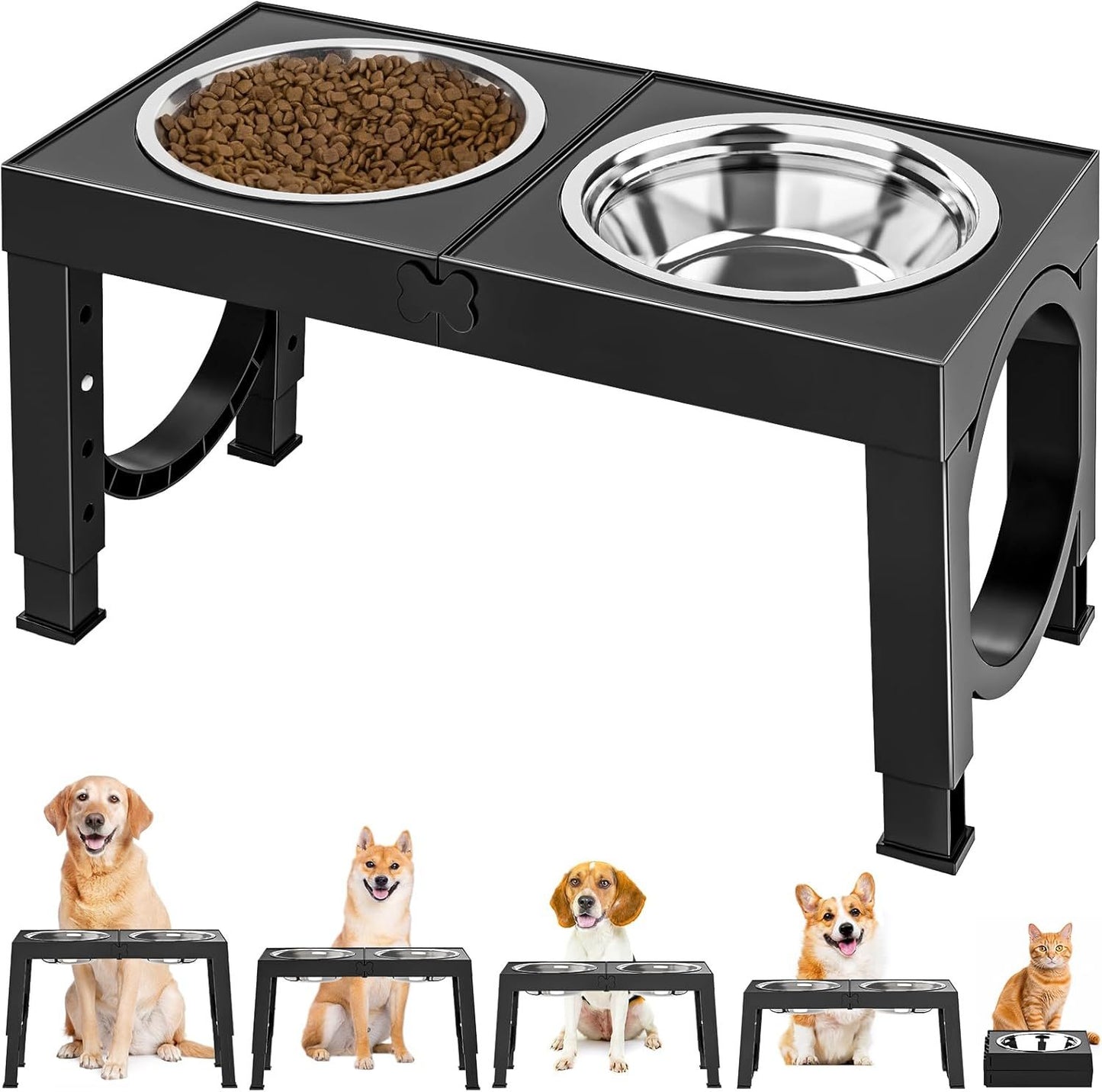 Elevated Dog Bowl Stand - Ergonomic Raised Feeder for Large Dogs