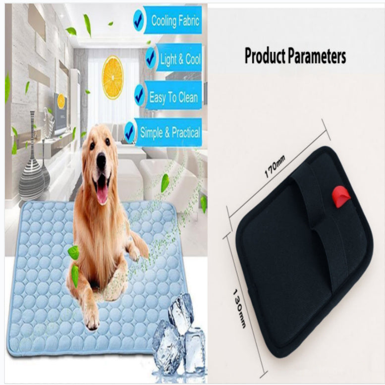 Cooling Pet Bed Mat - Ice Silk Summer Pad for Dogs & Cats