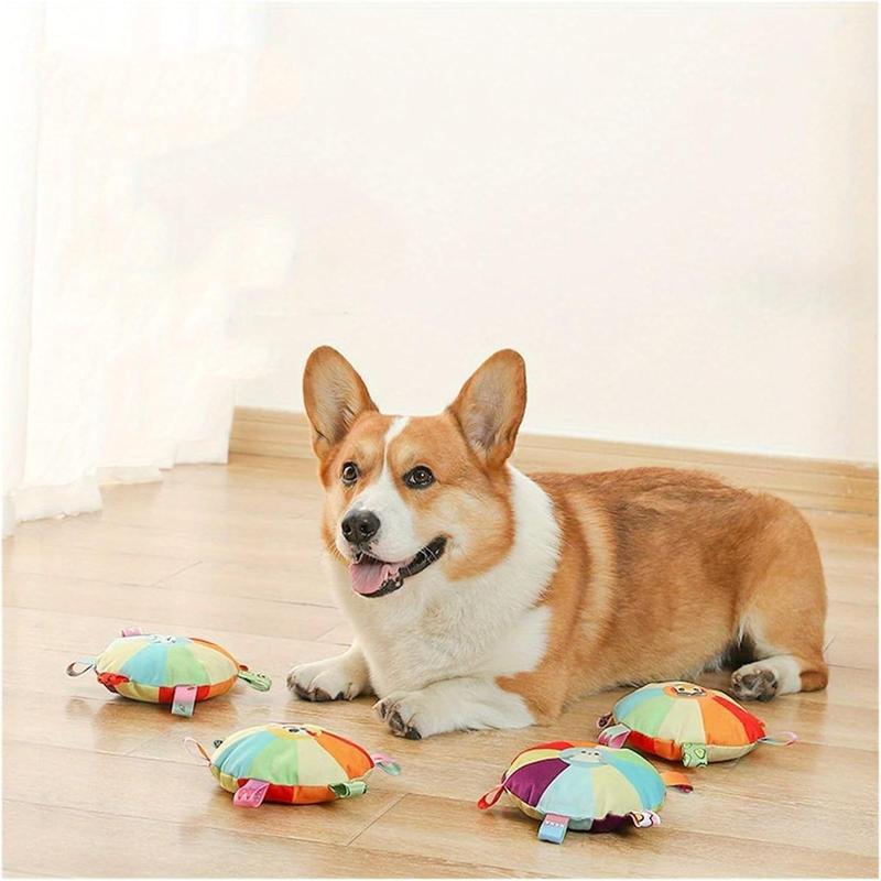 Interactive Plush Dog Chew Toy with Bells - Durable & Washable