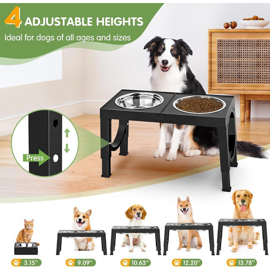 Elevated Dog Bowl Stand - Ergonomic Raised Feeder for Large Dogs