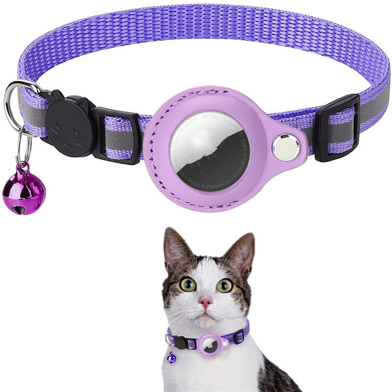 Reflective Airtag Pet Collar - Adjustable Dog & Cat Safety Collar